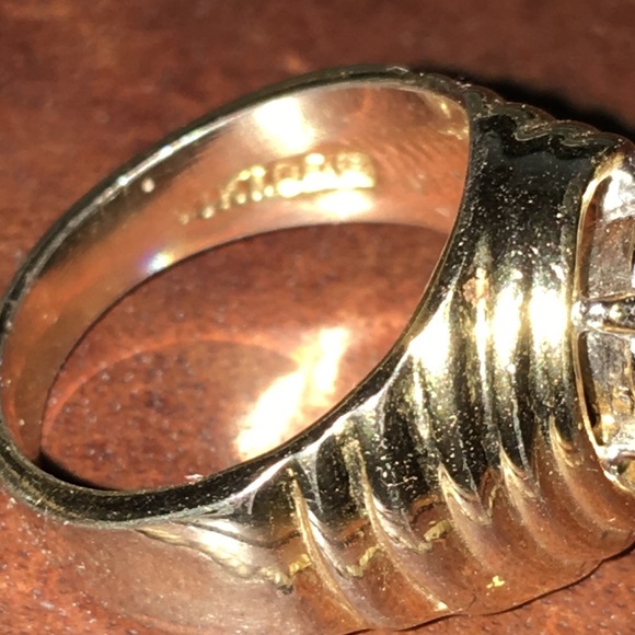 Vintage  diamond 14 KT GE ring size 4.5 - Picture 4 of 8